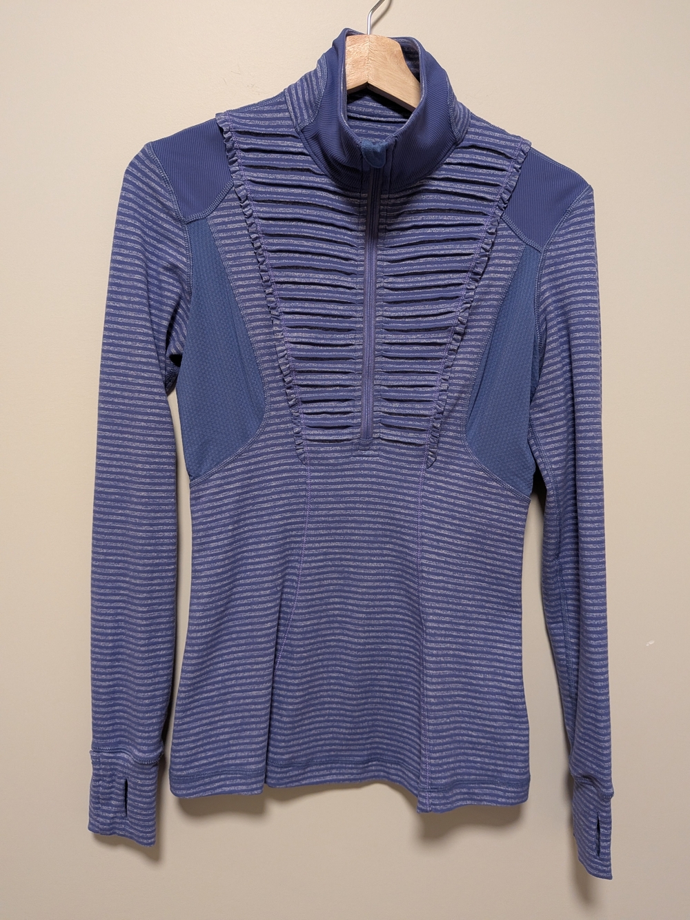 Lululemon Striped Purple Half-Zip Pullover